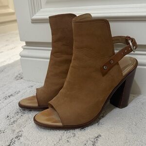 Rag & Bone Brown Open-Toe Heeled Boots